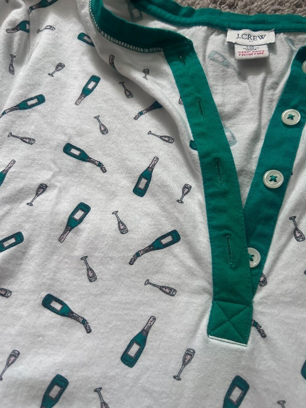 J Crew Factory Cotton Henley PJ Set - Picture 6 of 9